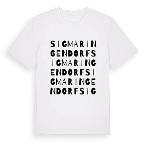Sigmaringendorf ordlek t-shirt – ekologisk bomull t-shirt från Pinshirt