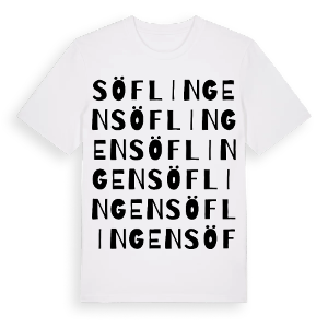 Söflingen ordlek t-shirt – ekologisk bomull t-shirt från Pinshirt