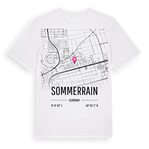 Sommerrain karta t-shirt – ekologisk bomull t-shirt från Pinshirt