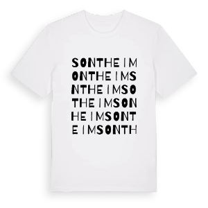 Sontheim ordlek t-shirt – ekologisk bomull t-shirt från Pinshirt