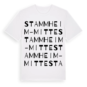 Stammheim-Mitte ordlek t-shirt – ekologisk bomull t-shirt från Pinshirt