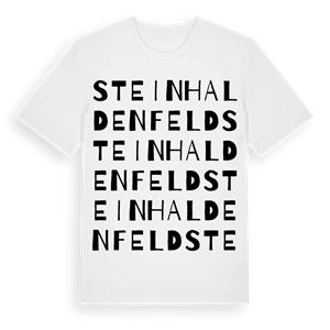 Steinhaldenfeld ordlek t-shirt – ekologisk bomull t-shirt från Pinshirt
