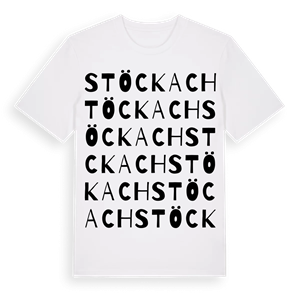 Stöckach ordlek t-shirt – ekologisk bomull t-shirt från Pinshirt