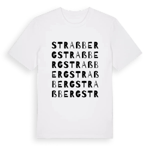 Straßberg ordlek t-shirt – ekologisk bomull t-shirt från Pinshirt