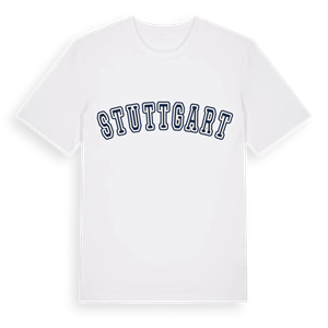 Stuttgart college t-shirt – ekologisk bomull t-shirt från Pinshirt