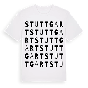 Stuttgart ordlek t-shirt – ekologisk bomull t-shirt från Pinshirt