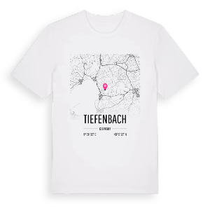 Tiefenbach karta t-shirt – ekologisk bomull t-shirt från Pinshirt