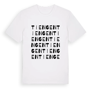 Tiengen ordlek t-shirt – ekologisk bomull t-shirt från Pinshirt