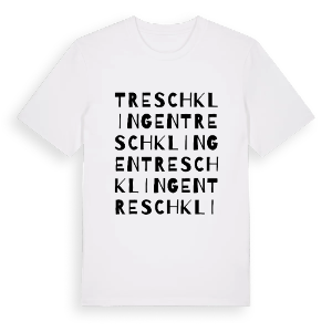 Treschklingen ordlek t-shirt – ekologisk bomull t-shirt från Pinshirt