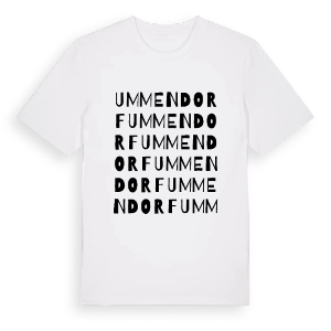 Ummendorf ordlek t-shirt – ekologisk bomull t-shirt från Pinshirt