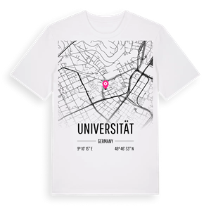 Universität karta t-shirt – ekologisk bomull t-shirt från Pinshirt