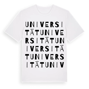 Universität ordlek t-shirt – ekologisk bomull t-shirt från Pinshirt