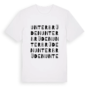 Unterbrüden ordlek t-shirt – ekologisk bomull t-shirt från Pinshirt
