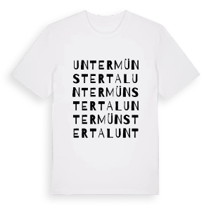 Untermünstertal ordlek t-shirt – ekologisk bomull t-shirt från Pinshirt