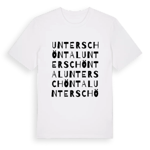 Unterschöntal ordlek t-shirt – ekologisk bomull t-shirt från Pinshirt