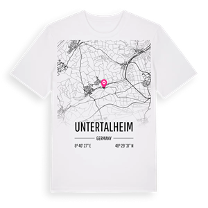 Untertalheim karta t-shirt – ekologisk bomull t-shirt från Pinshirt
