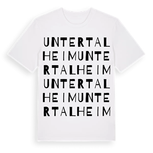 Untertalheim ordlek t-shirt – ekologisk bomull t-shirt från Pinshirt