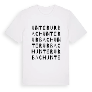 Unterurbach ordlek t-shirt – ekologisk bomull t-shirt från Pinshirt