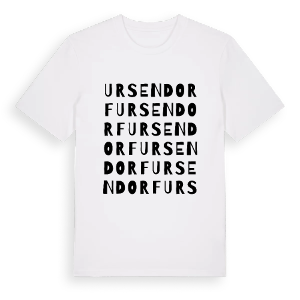 Ursendorf ordlek t-shirt – ekologisk bomull t-shirt från Pinshirt