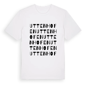Uttenhofen ordlek t-shirt – ekologisk bomull t-shirt från Pinshirt