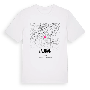 Vauban karta t-shirt – ekologisk bomull t-shirt från Pinshirt