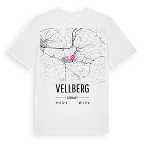 Vellberg karta t-shirt – ekologisk bomull t-shirt från Pinshirt