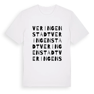 Veringenstadt ordlek t-shirt – ekologisk bomull t-shirt från Pinshirt