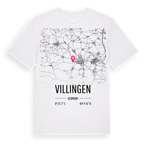 Villingen karta t-shirt – ekologisk bomull t-shirt från Pinshirt