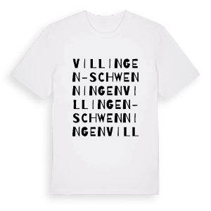 Villingen-Schwenningen ordlek t-shirt – ekologisk bomull t-shirt från Pinshirt