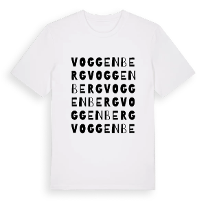 Voggenberg ordlek t-shirt – ekologisk bomull t-shirt från Pinshirt