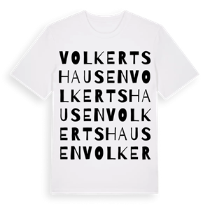 Volkertshausen ordlek t-shirt – ekologisk bomull t-shirt från Pinshirt