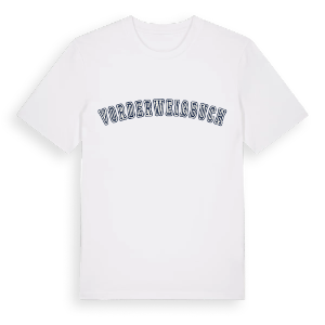 Vorderweißbuch college t-shirt – ekologisk bomull t-shirt från Pinshirt