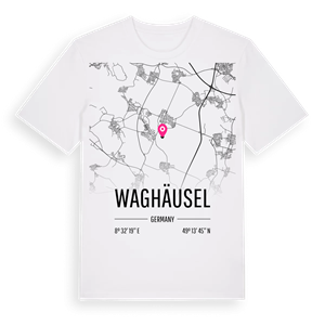 Waghäusel karta t-shirt – ekologisk bomull t-shirt från Pinshirt