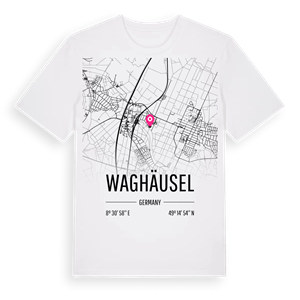 Waghäusel karta t-shirt – ekologisk bomull t-shirt från Pinshirt