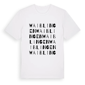 Waiblingen ordlek t-shirt – ekologisk bomull t-shirt från Pinshirt
