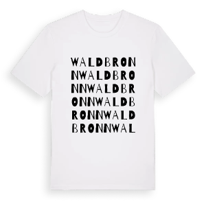 Waldbronn ordlek t-shirt – ekologisk bomull t-shirt från Pinshirt