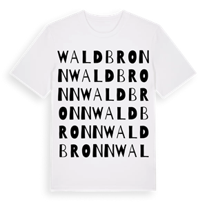 Waldbronn ordlek t-shirt – ekologisk bomull t-shirt från Pinshirt