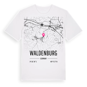 Waldenburg karta t-shirt – ekologisk bomull t-shirt från Pinshirt