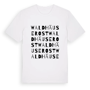 Waldhäuser Ost ordlek t-shirt – ekologisk bomull t-shirt från Pinshirt