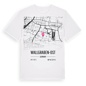 Wallgraben-Ost karta t-shirt – ekologisk bomull t-shirt från Pinshirt