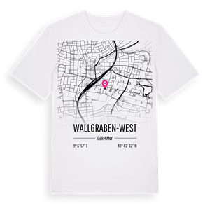 Wallgraben-West karta t-shirt – ekologisk bomull t-shirt från Pinshirt