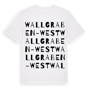 Wallgraben-West ordlek t-shirt – ekologisk bomull t-shirt från Pinshirt