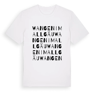 Wangen im Allgäu ordlek t-shirt – ekologisk bomull t-shirt från Pinshirt
