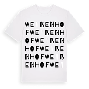 Weißenhof ordlek t-shirt – ekologisk bomull t-shirt från Pinshirt