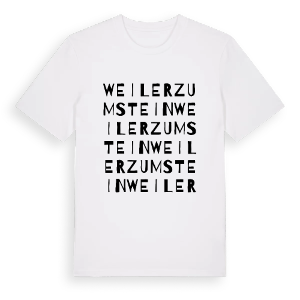 Weiler zum Stein ordlek t-shirt – ekologisk bomull t-shirt från Pinshirt