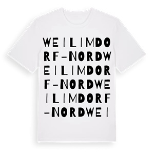 Weilimdorf-Nord ordlek t-shirt – ekologisk bomull t-shirt från Pinshirt