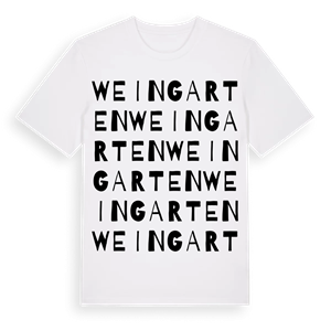 Weingarten ordlek t-shirt – ekologisk bomull t-shirt från Pinshirt