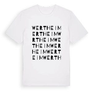 Wertheim ordlek t-shirt – ekologisk bomull t-shirt från Pinshirt