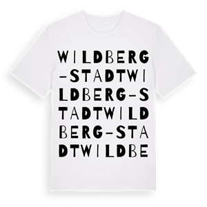 Wildberg-Stadt ordlek t-shirt – ekologisk bomull t-shirt från Pinshirt