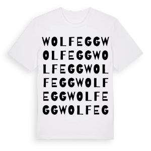 Wolfegg ordlek t-shirt – ekologisk bomull t-shirt från Pinshirt